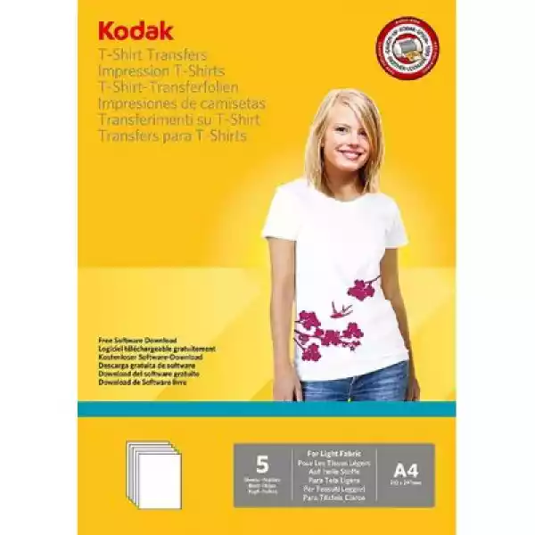 Papier Fotograficzny Kodak Light T-Shirt Transfers 5740-021 A4 5