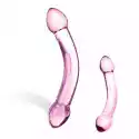 Glas Sexshop - Dildo Szklane - Glas Double Trouble Purple Glass Dildo