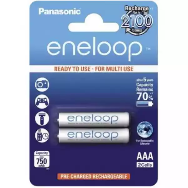 Akumulatorki Aaa 750 Mah Eneloop Panasonic (2 Szt.)