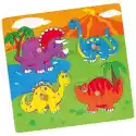 Viga Puzzle Viga Niespodzianka - Dinozaury 59565 (4 Elementy)