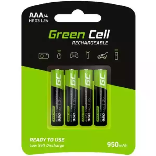 Akumulatorki Aaa 950 Mah Green Cell (4 Szt.)