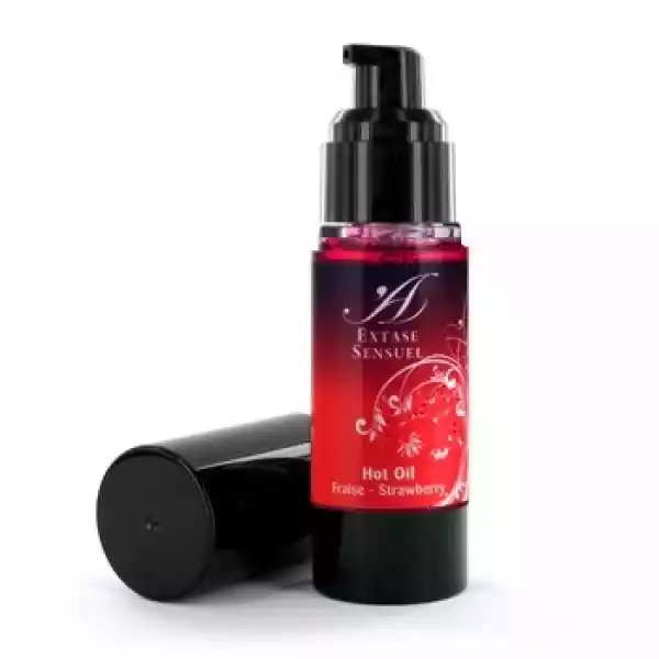 Sexshop - Podniecający I Rozpalający Olejek Hot Oil Strawberry -