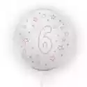 Tuban Balon Gwiazdki Cyfra 6 Różowy 45 Cm