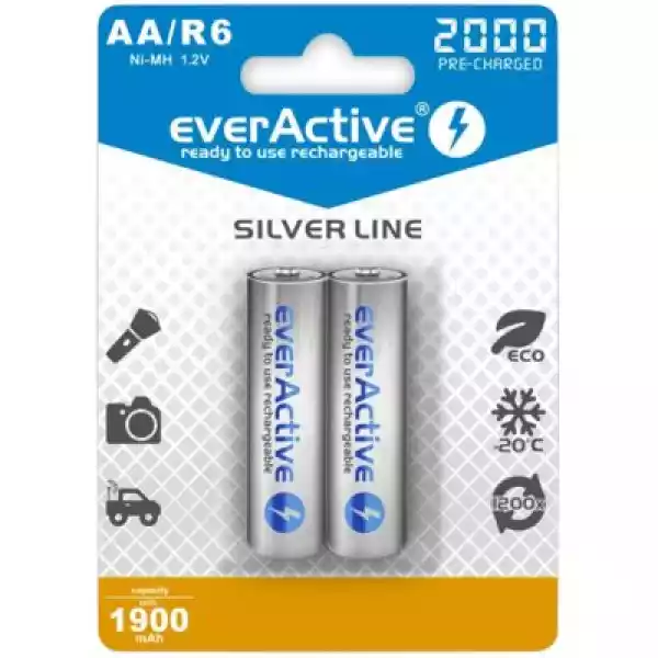 Akumulatorki Aa/r6 2000 Mah Everactive Evhrl6-2000 (2 Szt.)