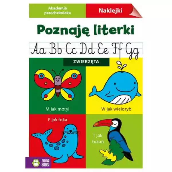 Książka Dla Dzieci Akademia Przedszkolaka Poznaję Literki Zwierz