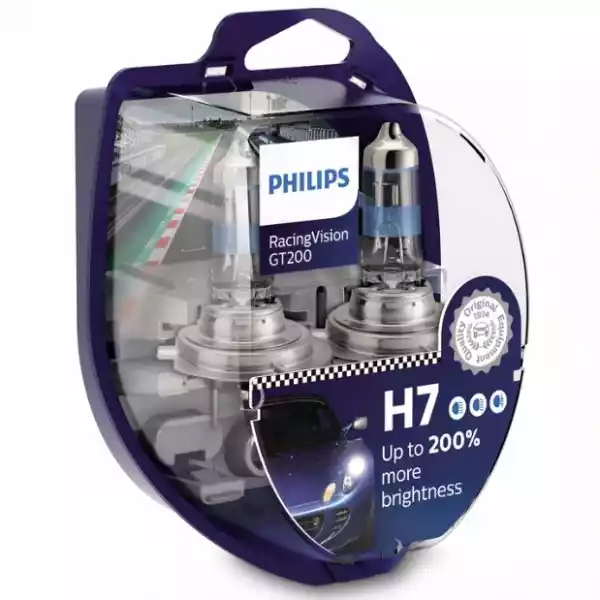 Philips Żarówki Racing Vision Gt200 +200% H7 12V 2Szt.