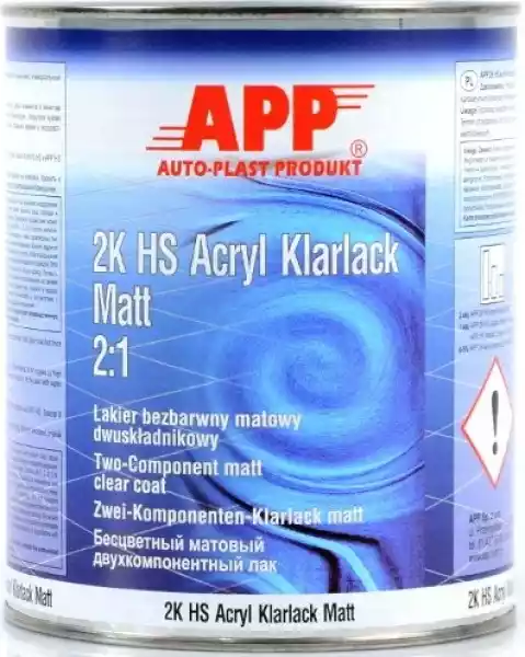 App Lakier Bezbarwny Classic 2K Acryl Klarlack 1L  