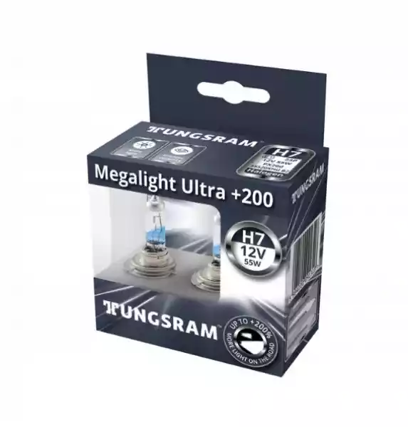 Tungsram Żarówki H7 Megalight Ultra +200% 2Szt