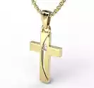 Krzyż Wykonany Z Żółtego Złota Z Diamentem Kr-4Z