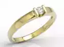 Pierścionek Zaręczynowy Z Żółtego Złota Z Brylantem Jp-9812Z