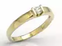 Pierścionek Zaręczynowy Z Żółtego Złota Z Brylantem Jp-9808Z