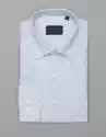 Borgio Koszula Męska Calimera 00301 Długi Rękaw Biały Athletic Fit