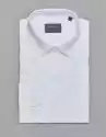 Borgio Koszula Męska Calimera  Długi Rękaw Biały Slim Fit 00284