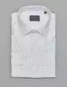 Borgio Koszula Męska Calimera Długi Rękaw Biały Slim Fit  00282