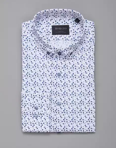 Koszula Męska Calimera Długi Rękaw Biały Slim Fit 00264