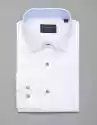 Borgio Koszula Męska Bawełna Vallerona Długi Rękaw Biały Slim Fit 00251