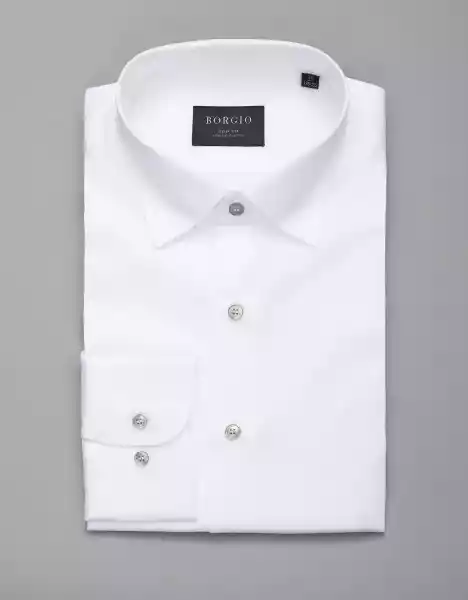 Koszula Męska Bawełniana Fasano Długi Rękaw Biały Slim Fit 00250