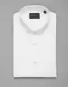 Koszula Męska Bawełniana Canosa Krótki Rękaw Biały Slim Fit 0023