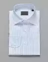 Borgio Koszula Męska Calimera Długi Rękaw Slim Fit Biały 00218