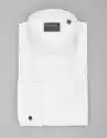 Koszula Męska Bawełniana Mozza Na Spinki Slim Fit Biały 00201