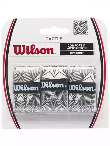 Owijka Wilson Dazzle Overgrip Black-White Wr8404401001 3Pack