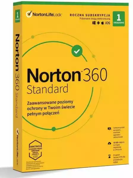 Oprogramowanie Norton 360 Standard Pl 1 Użytkownik, 1 Urządzenie