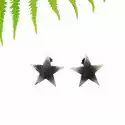 Gwiazdy Duże Szare Na Sztyftach - Kolczyki Srebrne