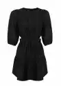 Koktajlowa Sukienka W Kolorze Czarnym Z Wycięciami - Minimal
