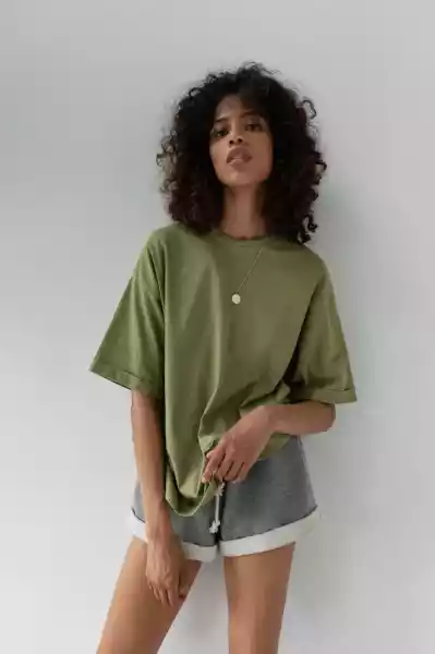 T-Shirt Typu Oversize W Kolorze Olive Branch - Coy