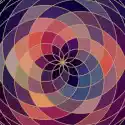 Naklejka Widmo Koło Kolorów Mozaiki Wykonane Z Geometrycznych Ks