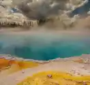Myloview Fototapeta Gejzer W Yellowstone