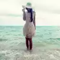 Myloview Obraz Moda Portret Dziewczyny Na Morzu