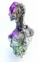 Naklejka Cyborg, Robot, Androide Volto, 3D, Informatica, Kompute