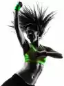 Myloview Obraz Kobieta Wykonywania Przydatności Sylwetka Taniec Zumba