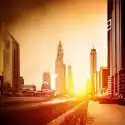 Myloview Fototapeta Dubai City W Zachodzie Słońca