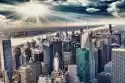 Myloview Obraz Widok Z Lotu Ptaka Na Panoramę Manhattanu