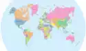 Myloview Fototapeta Kolorowa Mapa Polityczna Świata Wektora