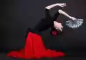 Obraz Atrakcyjna Młoda Kobieta Hiszpański Taniec Flamenco Na Cza