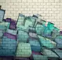 Myloview Fototapeta 3D Mozaika Ceglany Mur Z Kostki Podzielony Wzór