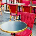 Obraz Street View Z Tarasem Kawy Ze Stołami I Krzesłami