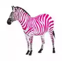 Naklejka Zebra W Paski Różowy Kolor.