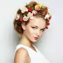 Myloview Obraz Piękne Kobiety Z Kwiatami. Doskonałe Skóry Twarzy. Portret