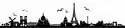 Myloview Naklejka Paris Skyline