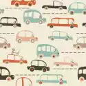 Fototapeta Mapa Bez Szwu Cartoon Samochodów I Ruchu