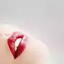 Myloview Obraz Sexy Czerwone Usta Piękna Kobieta Z Bliska