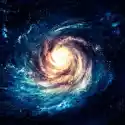 Plakat Niezwykle Piękna Galaktyka Spiralna Gdzieś W Przestrzeni 