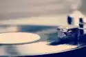 Plakat Spinning Płyty Winylowej . Motion Blur Obrazu . Vintage S