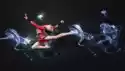 Myloview Fototapeta Młoda Kobieta W Kolorze Gimnastyczka Stwarzających