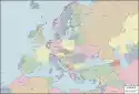 Myloview Fototapeta Mapa Europy