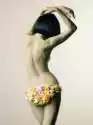 Myloview Plakat Lady Kwiatów W Bikini